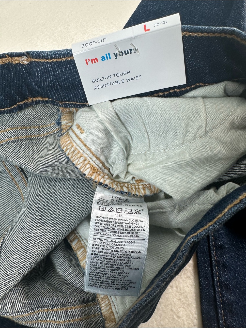 NWT Old Navy Girls’ Dark Blue Boot-Cut Jeans Size Large (10/12) - Picture 5 of 5